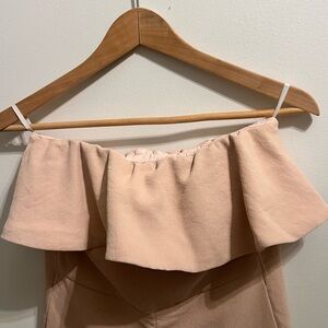 Wilfred Off-Shoulder Dress in Blush Pink